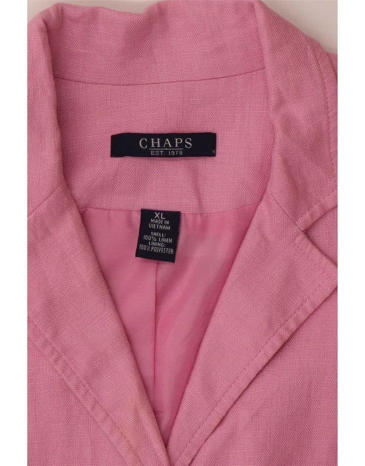 Jachetă Chaps pentru femei cu 4 nasturi și mâneci 3/4, UK 18 XL, in roz