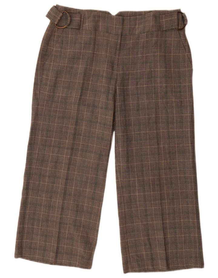Pantaloni Capri pentru femei Marks & Spencer UK 12 Medium W30 L23 Gri Check