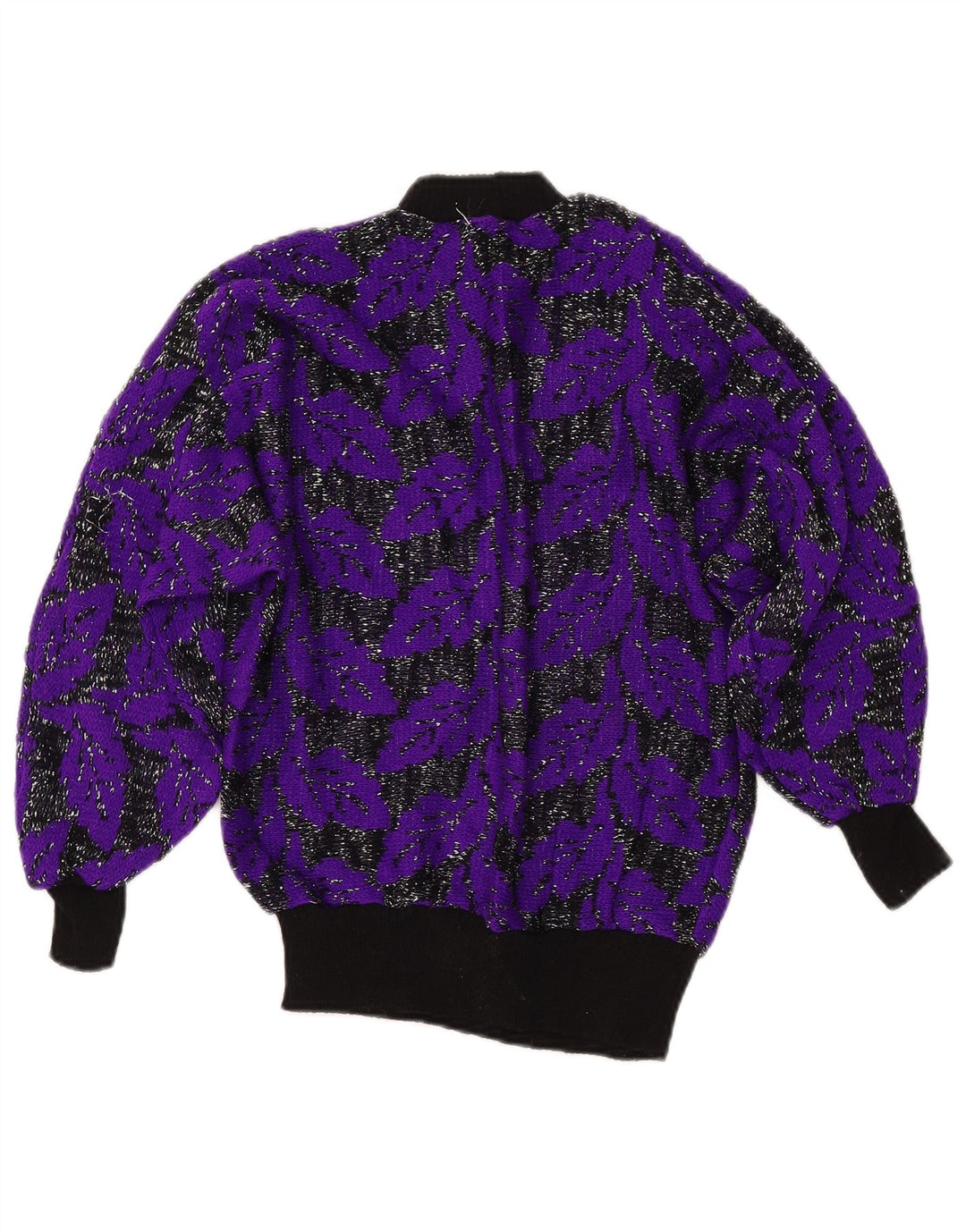 VINTAGE Pulover cu gât țestoasă pentru femei UK 8 Mic violet Colorblock