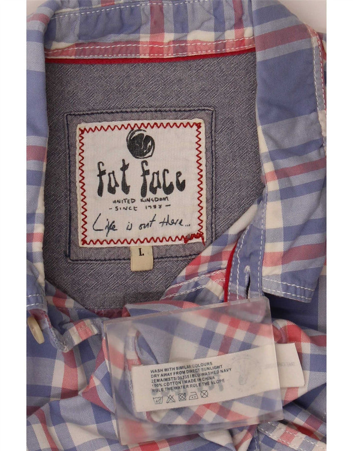 Cămașă cu mânecă scurtă pentru bărbați Fat Face, mare, albastru, din bumbac