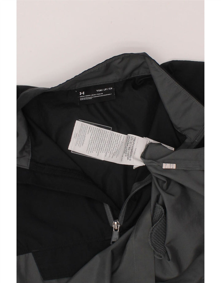 UNDER ARMOUR Boys Pullover Tracksuit Top 7-8 Years Small  Black Vintage Under Armour and Second-Hand Under Armour from Messina Hembry 