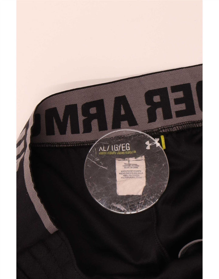 Pantaloni de trening grafic pentru bărbați Under Armour XL poliester negru