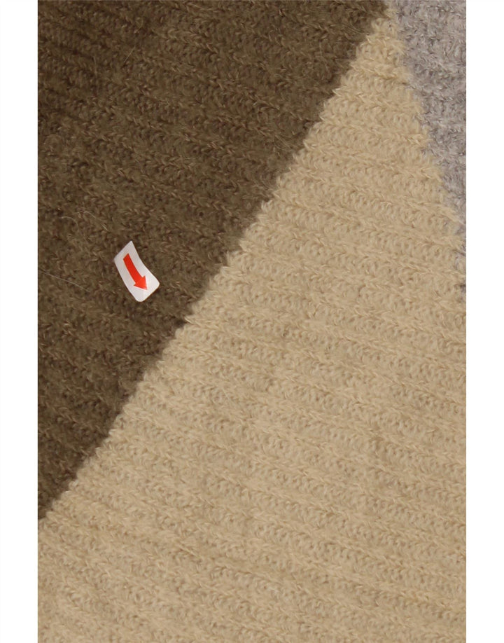 Pulover de damă BENETTON cu gât de barcă UK 14 Medium Multicolor