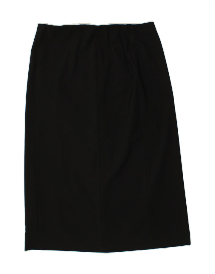 TRUSSARDI Womens Straight Skirt IT 48 XL W31  Black Polyester Vintage Trussardi and Second-Hand Trussardi from Messina Hembry 