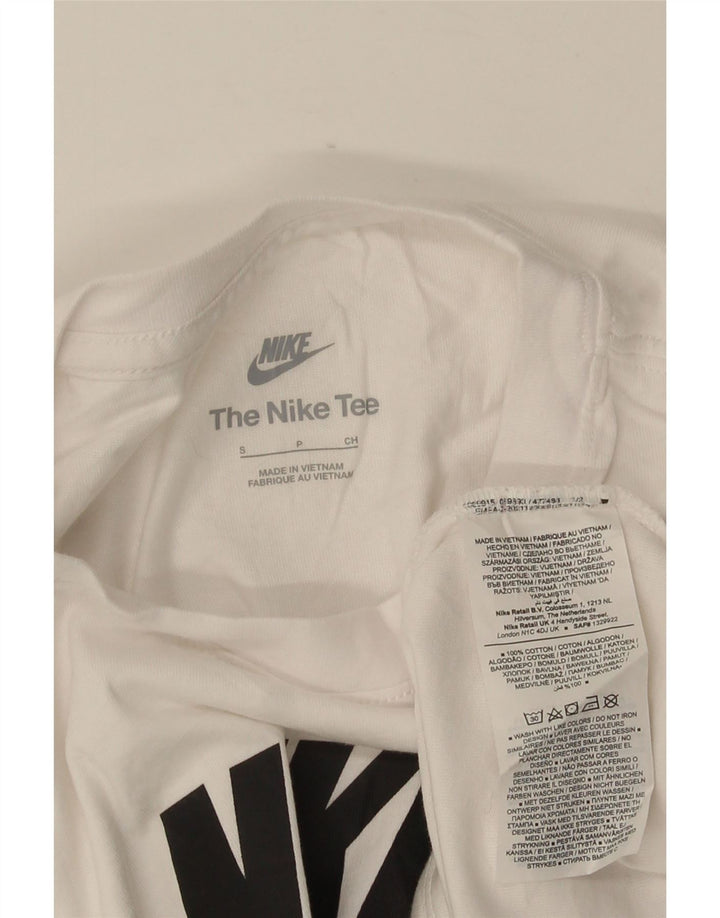 Tricou grafic pentru bărbați NIKE Top mic, alb, bumbac