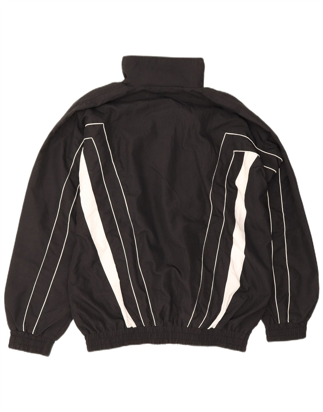 Trening pentru bărbați Vintage Top Jachetă mare, negru, poliester color bloc
