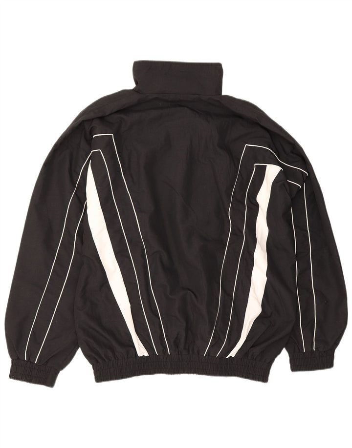 Trening pentru bărbați Vintage Top Jachetă mare, negru, poliester color bloc