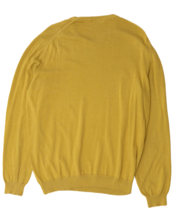 Pulover Massimo Dutti pentru bărbați, cu gât de barcă, 2XL, galben