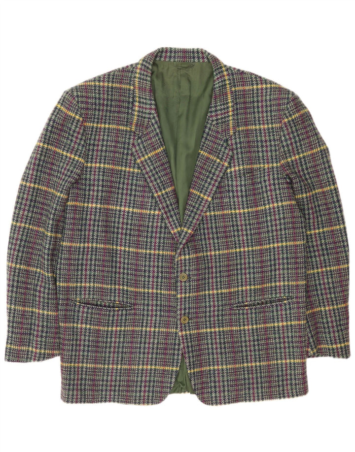 Jachetă pentru bărbați Cerruti 1881 cu 2 nasturi, UK 42 XL, lână cu carouri multicolore