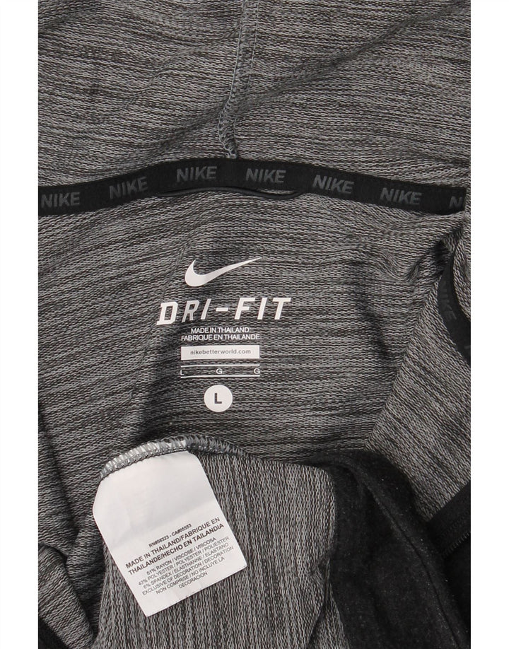 Pulover Nike Dri Fit Zip pentru bărbați, mare, gri, raion