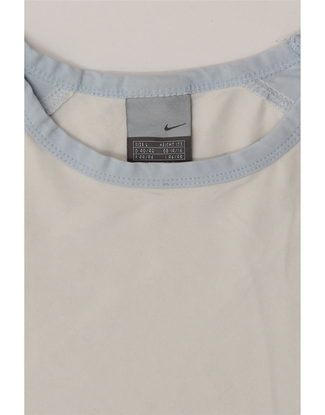 Top pentru femei Nike cu mânecă lungă Marea Britanie 14/16, mare, alb, bloc de culoare