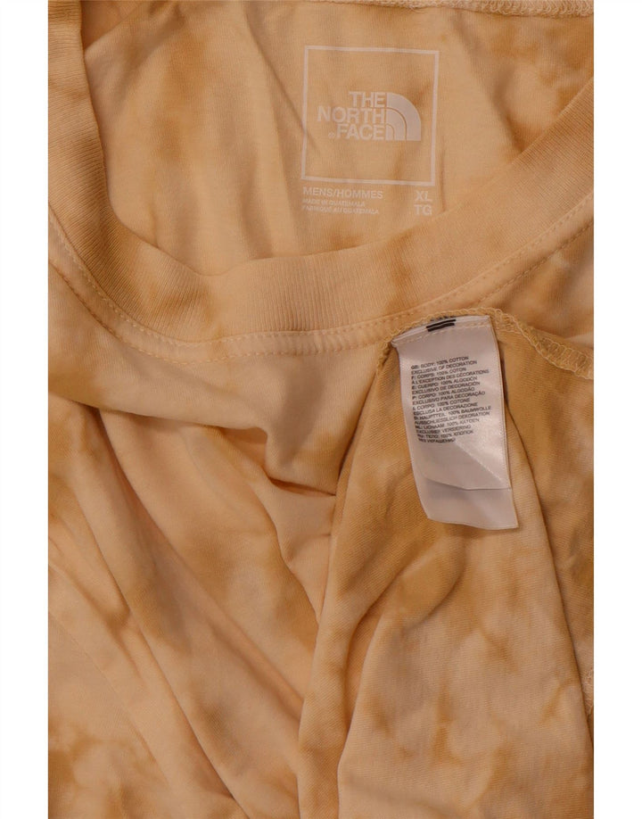 Tricou pentru bărbați THE NORTH FACE Top XL maro din bumbac Tie Dye
