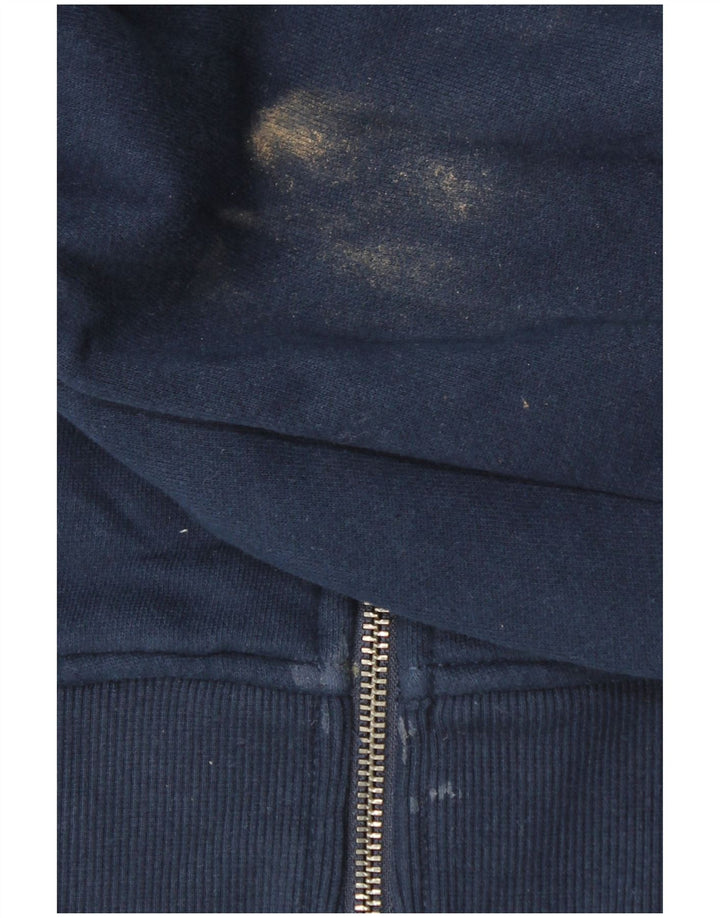 TOMMY HILFIGER Pulover cu capota cu fermoar pentru bărbați din bumbac, albastru bleumarin