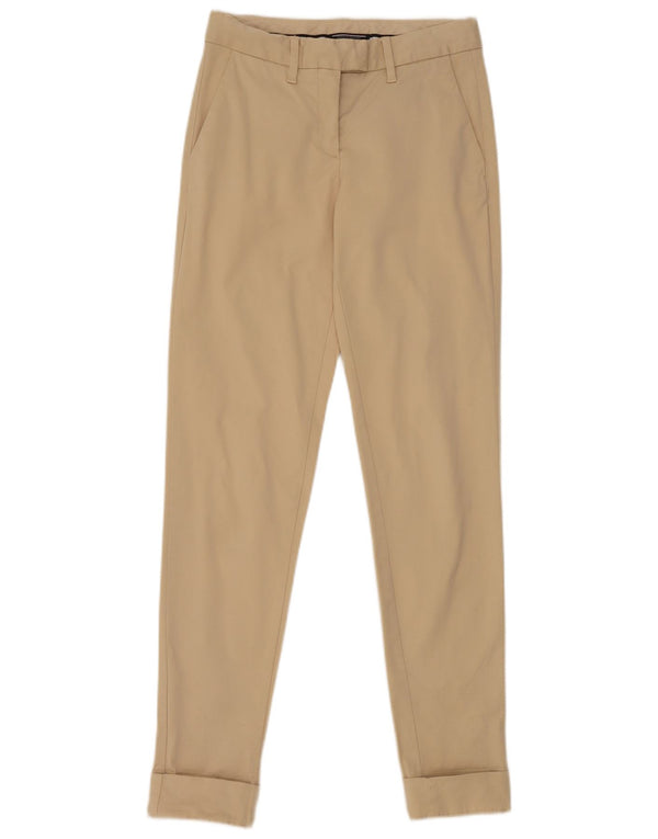 Pantaloni slim pentru femei Tommy Hilfiger US 2 XS W26 L32 bej bumbac