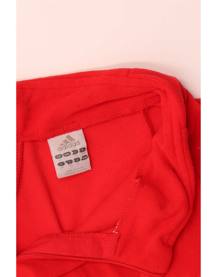 Jachetă de trening cu pulover grafic Adidas pentru femei UK 8 Small Red