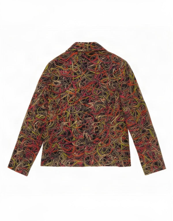 Gai Mattiolo Jachetă Blazer pentru femei cu model abstract, UK 14 Medium Multicolor
