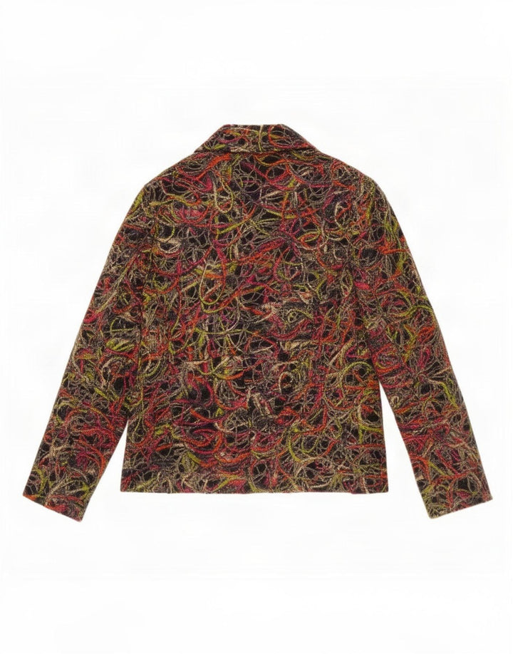 Gai Mattiolo Jachetă Blazer pentru femei cu model abstract, UK 14 Medium Multicolor