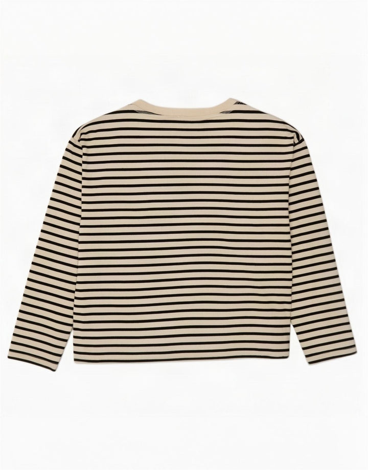 Top femeie Zara cu mânecă lungă UK 18 XL cu dungi albe