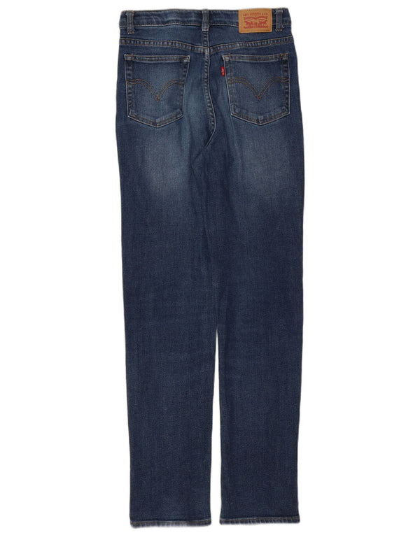 Blugi drepti pentru fete Levi's Ribcage 13-14 ani W26 L28 albastru bumbac