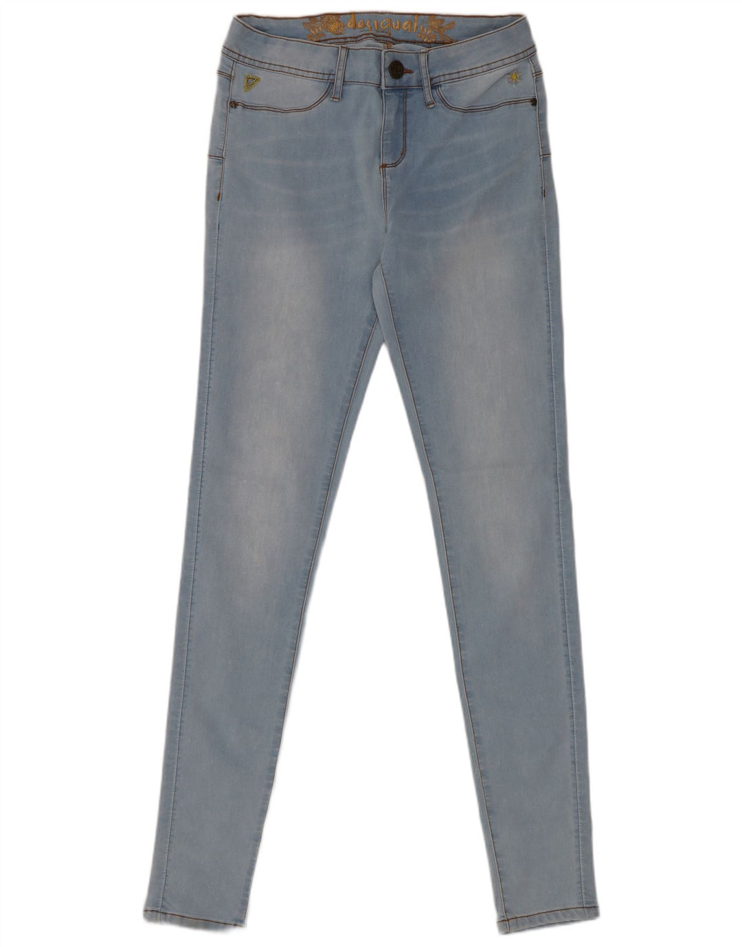Blugi skinny pentru femei Desigual W27 L31 albastru