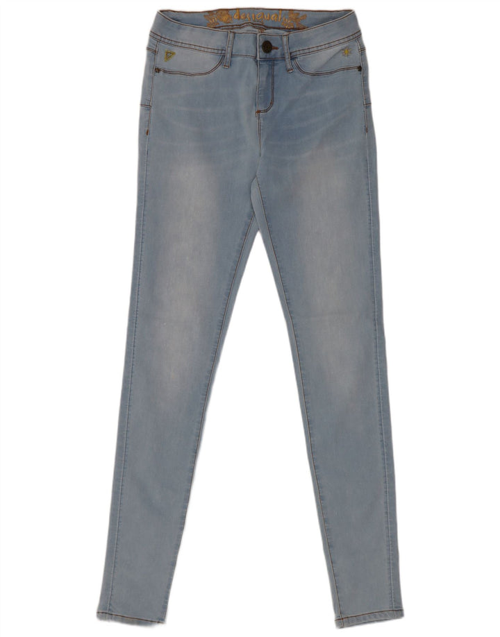 Blugi skinny pentru femei Desigual W27 L31 albastru