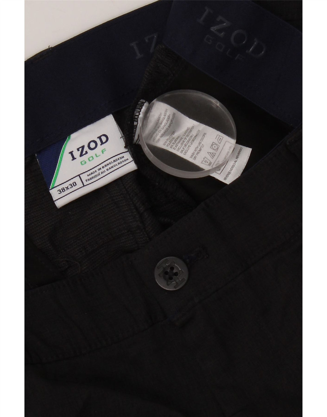 Pantaloni casual drepti pentru bărbați Izod L38 L26 Poliester negru