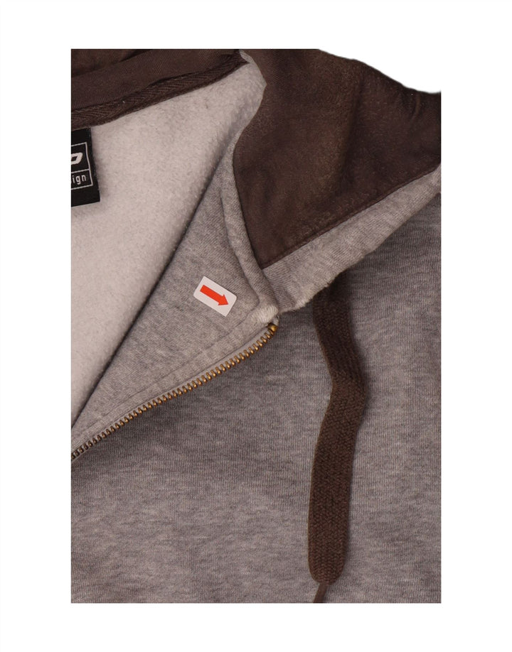 LOTTO Mens Zip Hoodie Sweater Large Grey Vintage Lotto and Second-Hand Lotto from Messina Hembry 