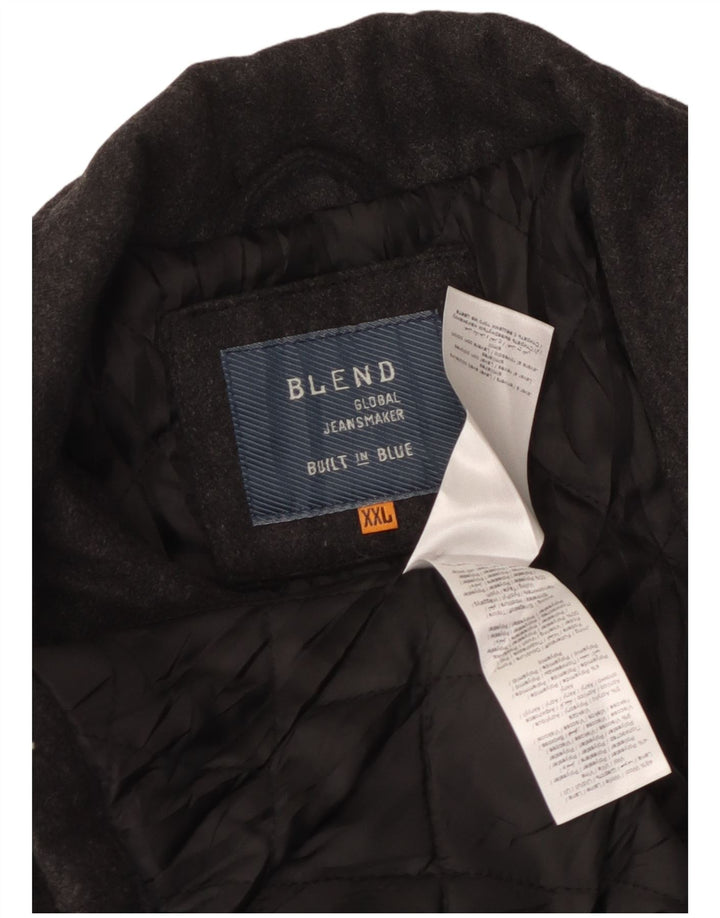 Pardesiu militar Blend pentru bărbați UK 44 2XL Lână gri