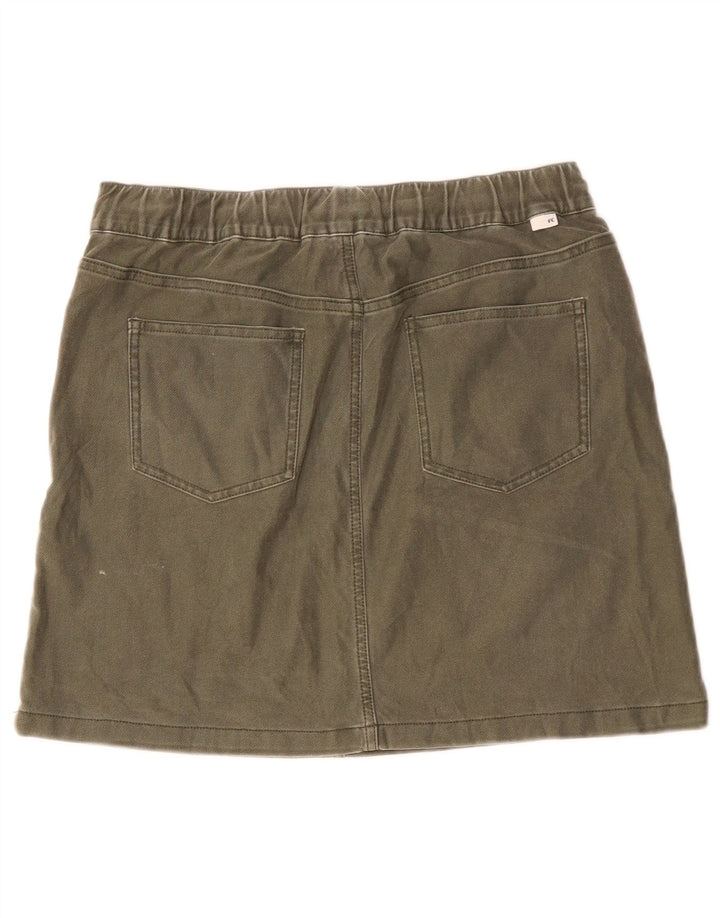 Fusta mini pentru femei French Connection W30 bumbac kaki mediu