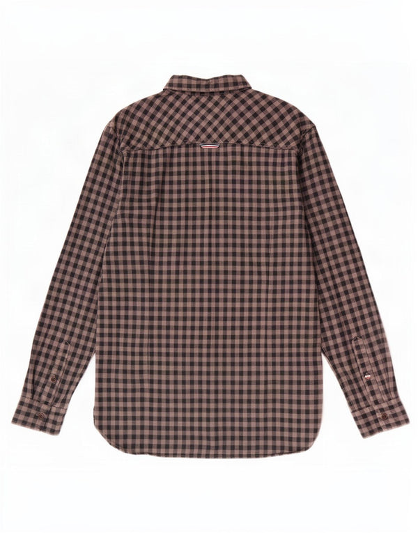 Cămașă de flanel pentru bărbați Tommy Hilfiger, mare, gri, bumbac