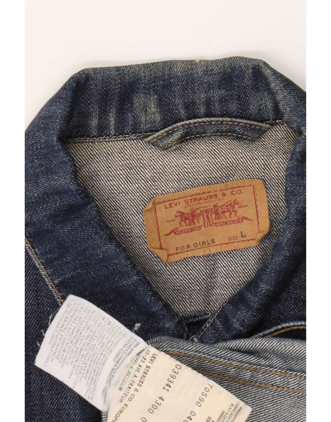 Jachetă Levi's Fete Denim 11-12 Ani Mare Bumbac Bleumarin