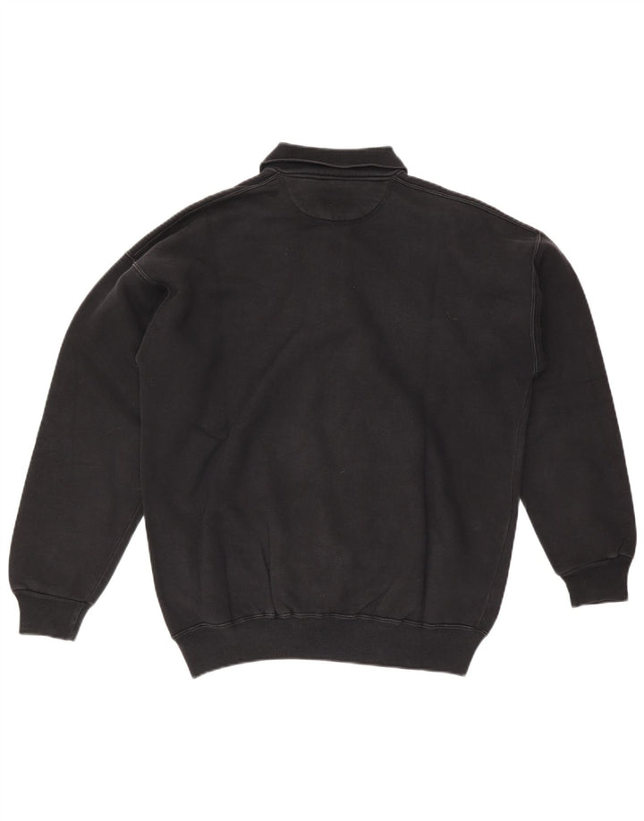 Pulover pentru bărbați cu gât polo Rifle, bumbac mare, negru