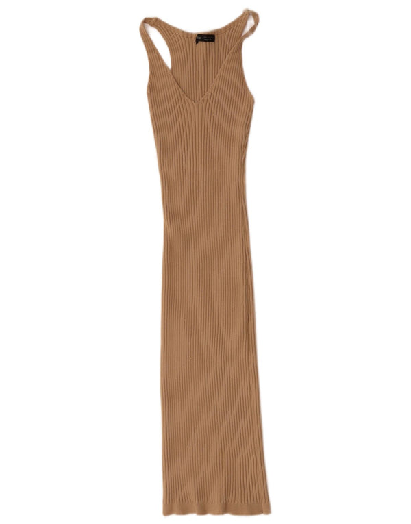 Rochie bodycon fără mâneci pentru femei Shein UK 8 Small Bej Poliester