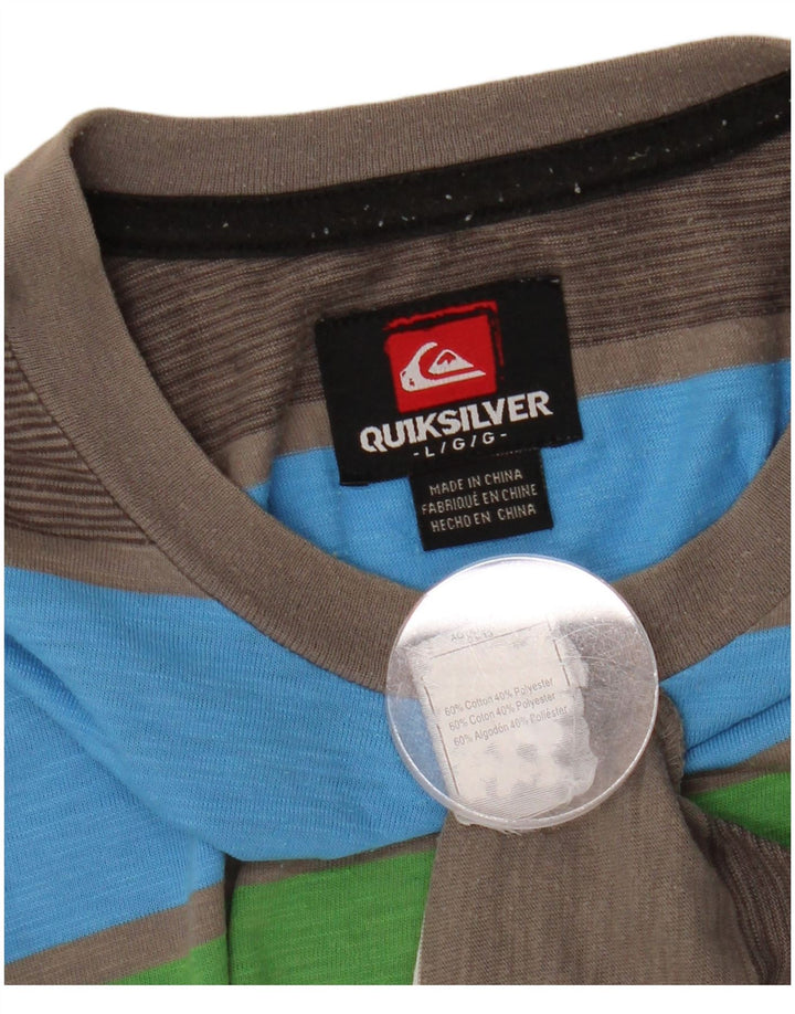 QUIKSILVER Tricou pentru bărbați Top mare, multicolor, color block, bumbac