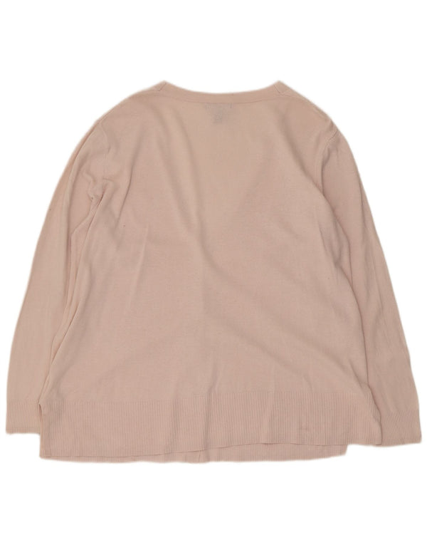 Pulover cardigan pentru femei Gap UK 18 XL bumbac roz