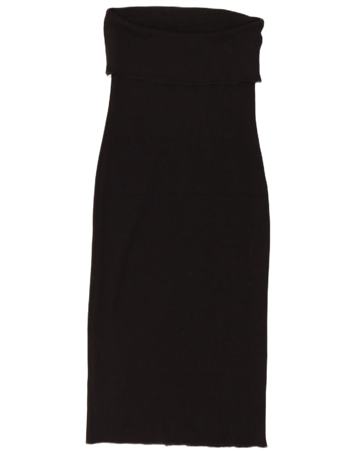 Rochie fără bretele pentru femei Zara UK 12 Medium Black Viscose