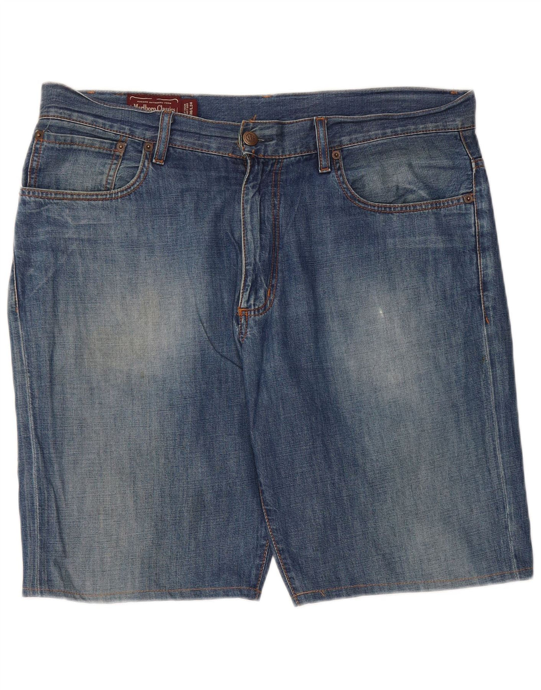 Pantaloni scurți din denim pentru bărbați Marlboro Classics W36, mare, albastru, bumbac