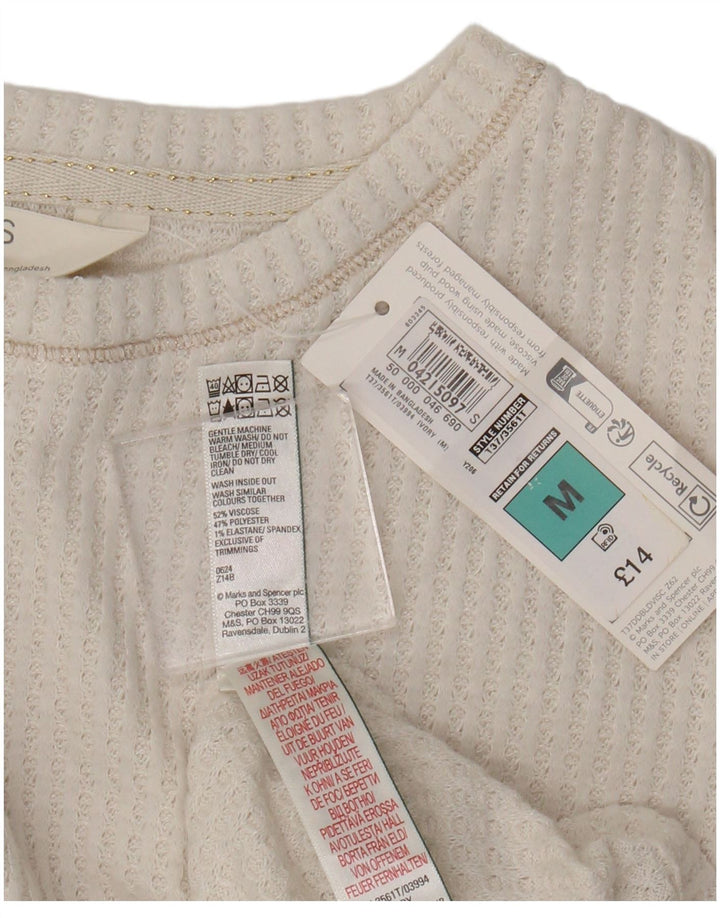 Bluză pentru femei Marks & Spencer Top UK 14 Medium White Viscose