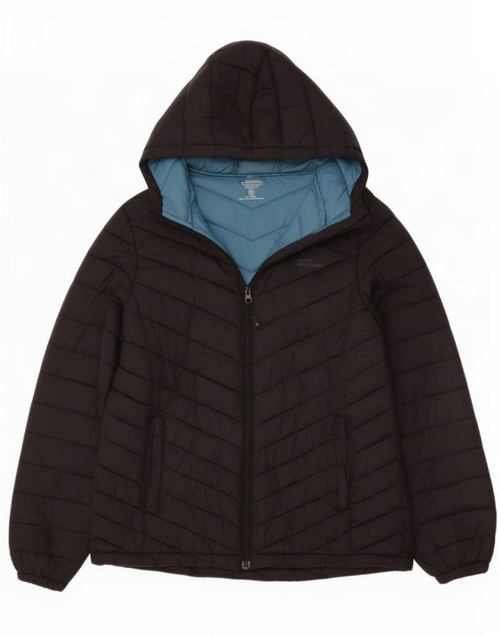 Mountain Warehouse Jachetă căptușită cu glugă pentru femei UK 12 Medium Black Nylon