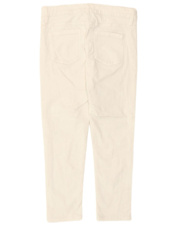 Blugi skinny Oasis Jade Crop pentru femei UK 14 Medium L32 L25 Bumbac alb