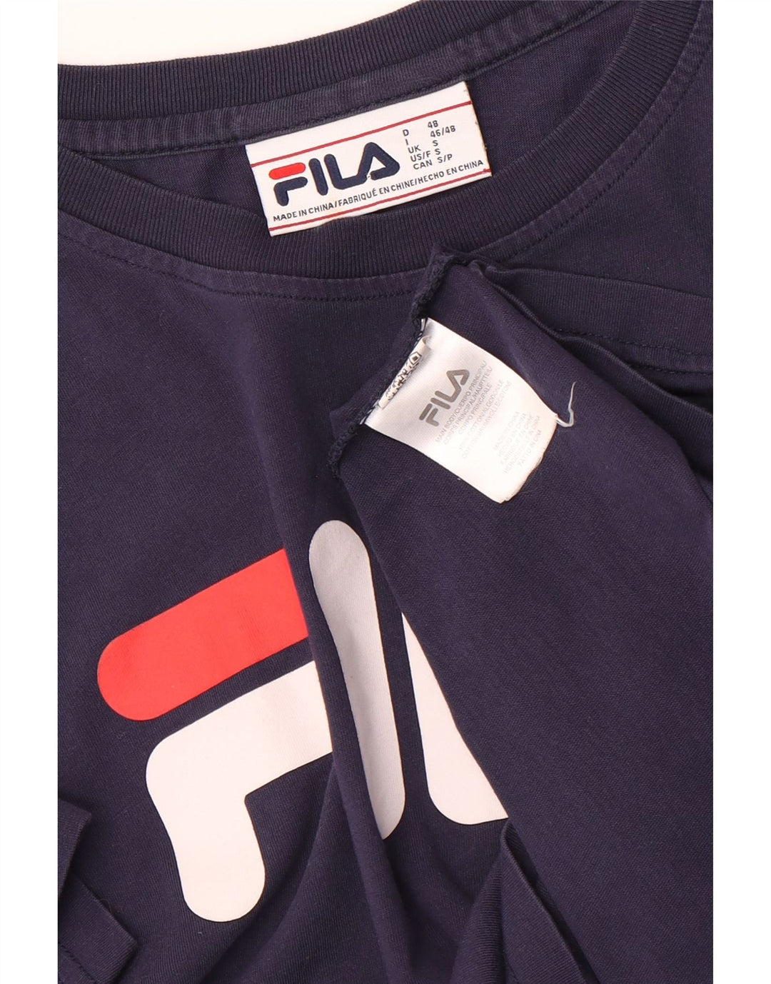 Tricou grafic pentru bărbați FILA Top mic din bumbac bleumarin