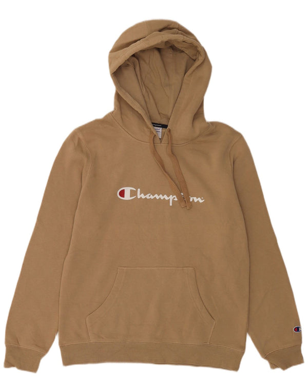 Pulover pentru damă Champion, cu glugă grafică, UK 18 XL, bumbac maro