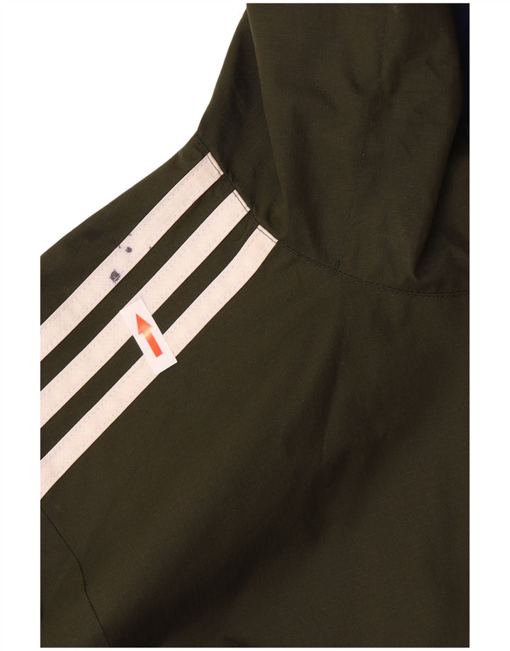 Jachetă reversibilă cu glugă pentru bărbați Adidas UK 36 Poliester kaki mic