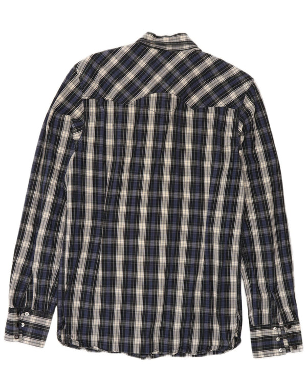 Cămașă pentru bărbați Levi's, din bumbac cu carouri, albastru bleumarin mediu