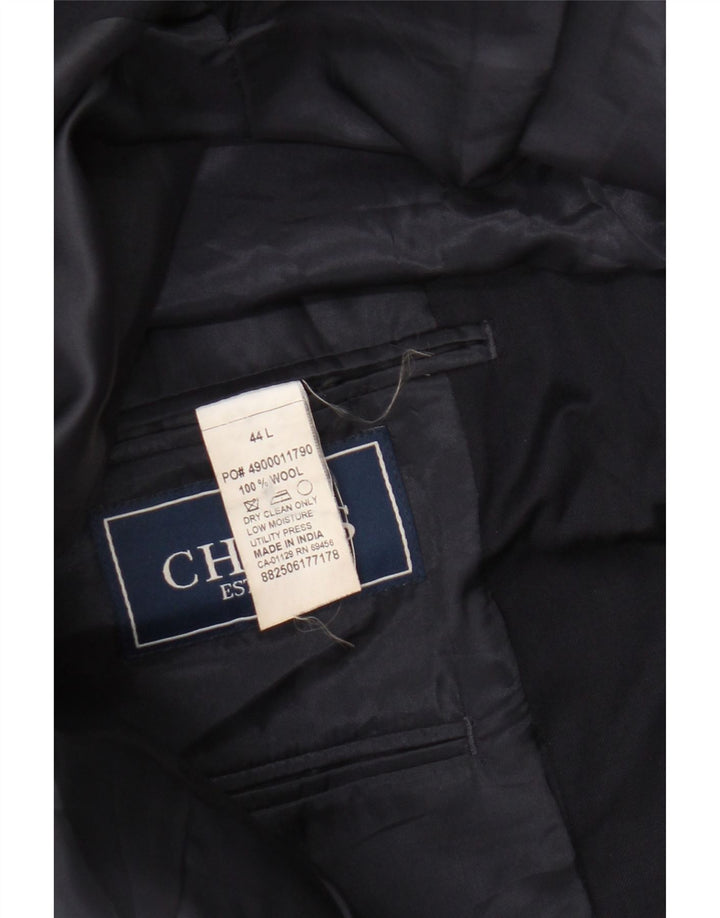 Jachetă Blazer pentru bărbați Chaps cu 2 nasturi UK 44 2XL Lână bleumarin