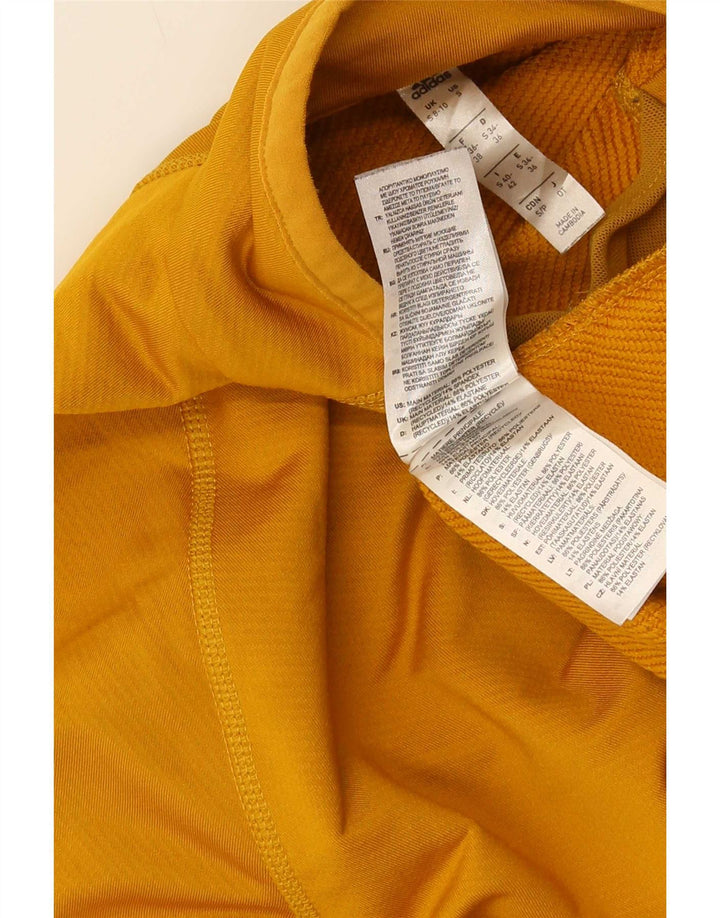 Top pentru femei Adidas cu mânecă lungă UK 8/10 Small Galben Poliester