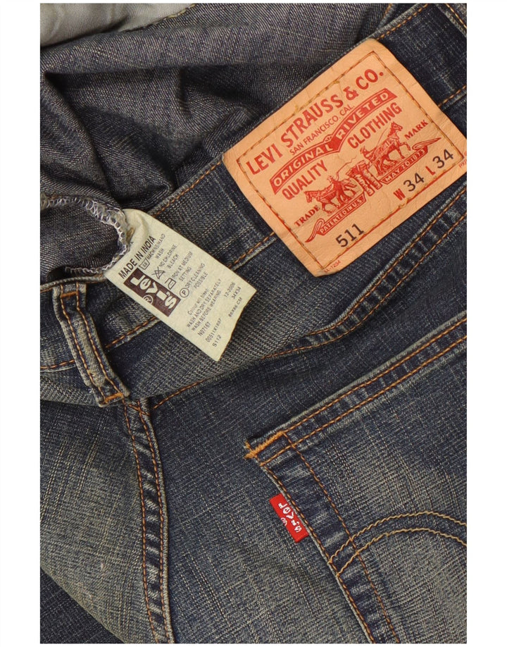 Blugi Levi's 511 Slim pentru bărbați W34 L34 Bumbac albastru