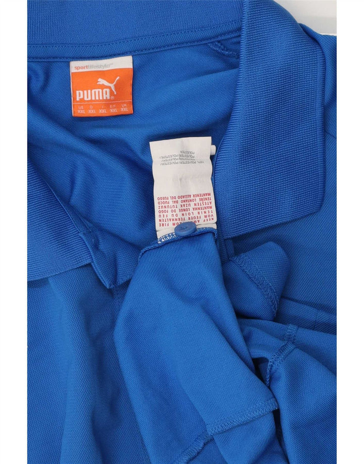 Tricou polo Puma pentru bărbați, 2XL, poliester color block, albastru