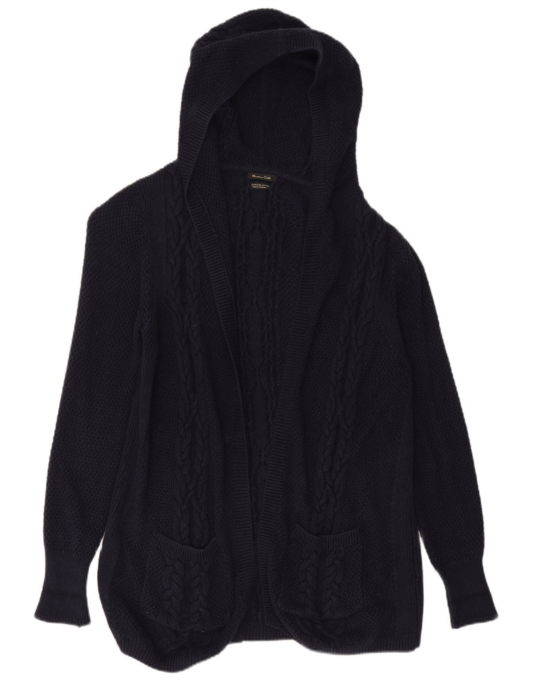 Pulover cardigan cu paragate MASSIMO DUTTI pentru femei UK 10 Mic bleumarin