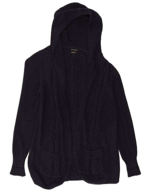 Pulover cardigan cu paragate MASSIMO DUTTI pentru femei UK 10 Mic bleumarin